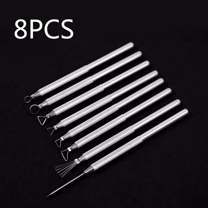 Model Kit Tool - 8Pcs Set Alat Keramik Batang Aluminium,
