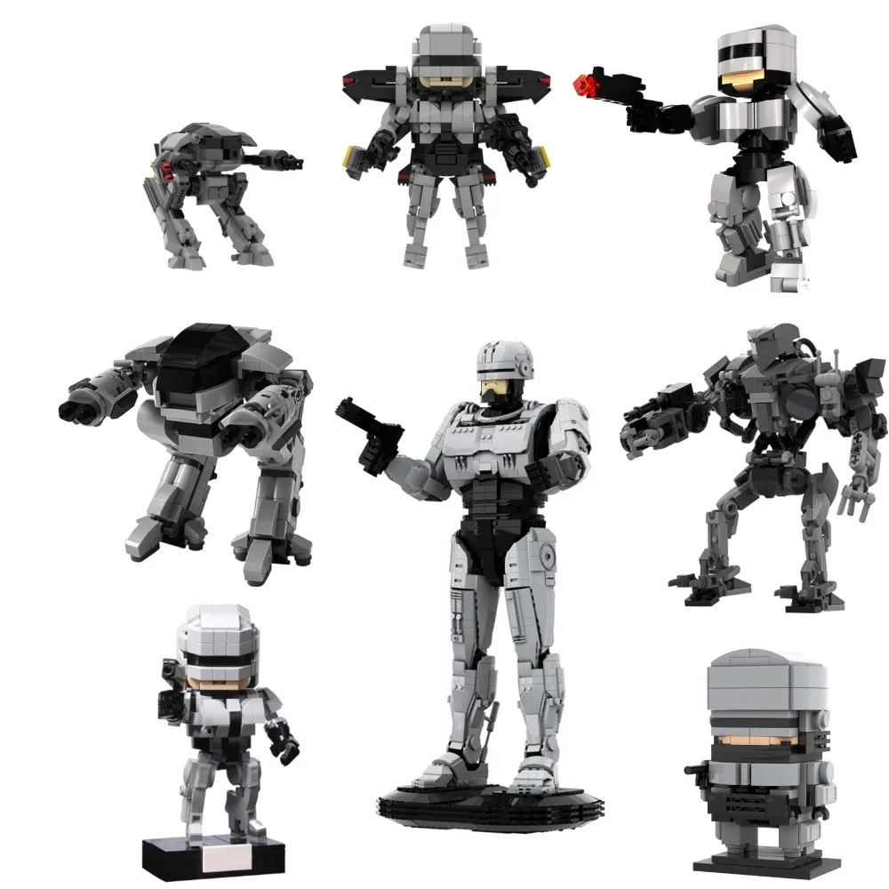 Model Kit Robocop - MOC Film MechWarrior RoboCopeds seri blok