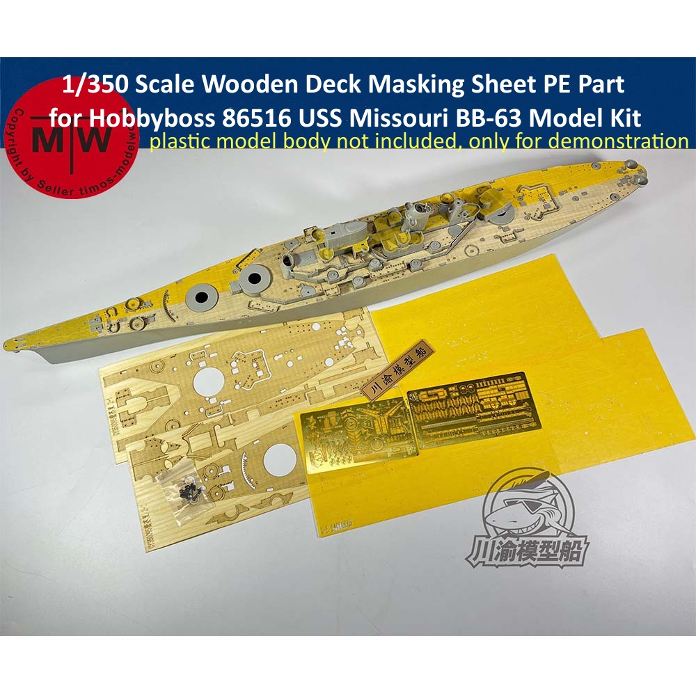 Model Kit Uss Missouri - Bagian PE Lembaran Penutup Dek Kayu