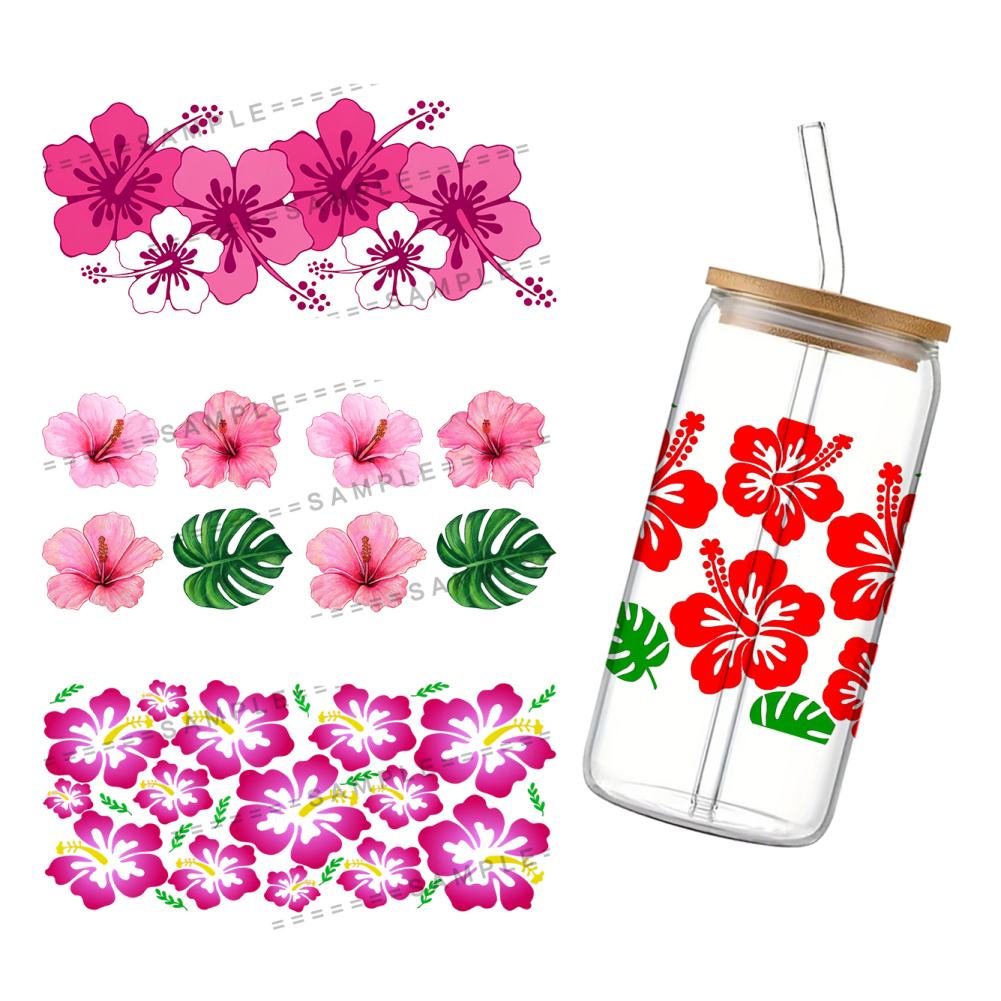 Model Kit Decals - Stiker Hibiscus Syriacus UV DTF 11x24cm