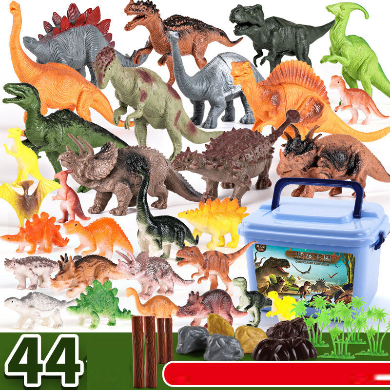 Model Kit Dinosaur Bandai - 44 buah Set simulasi dinosaurus Jurassic