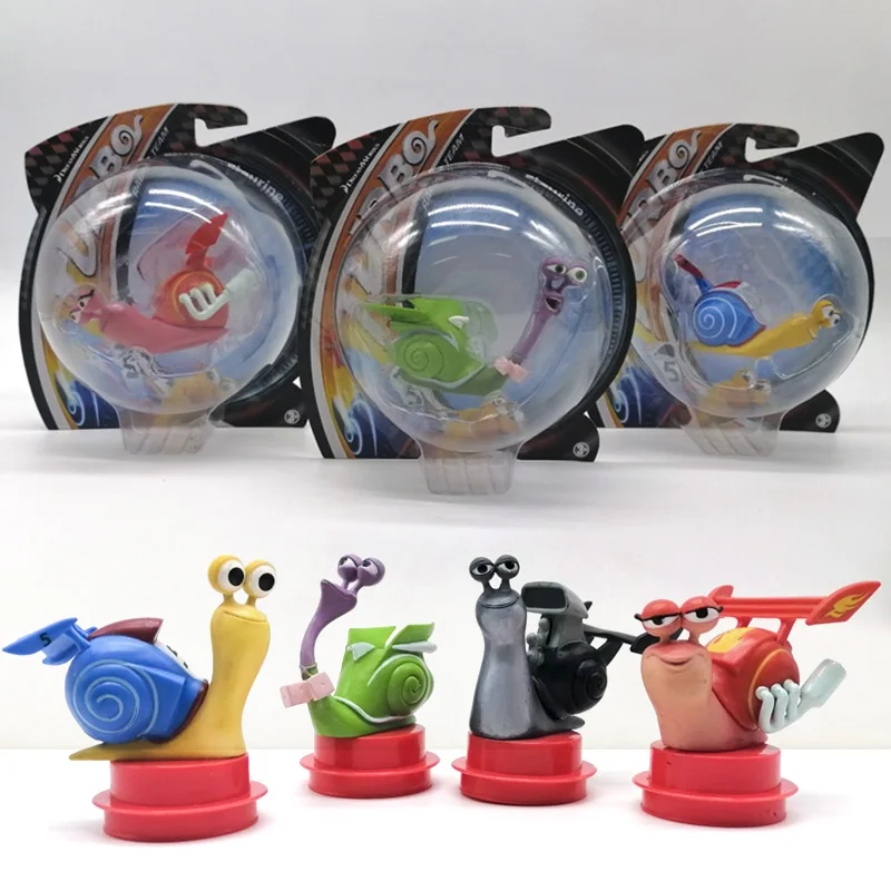 Model Kit Dinosaur Bandai - Turbos boneka siput balap Model kartun