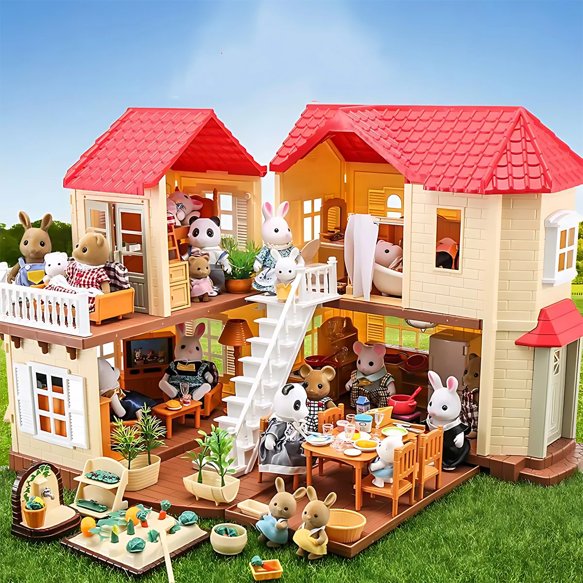 Model Kitchen Set - Furnitur Miniatur 1:12 Rumah Boneka Dapur