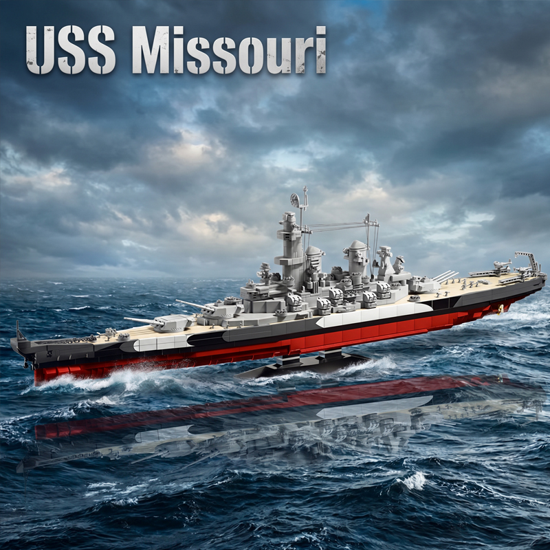 2568PCS Set Blok Bangunan Kapa - Model Kit Uss Missouri ulasan dan harga
